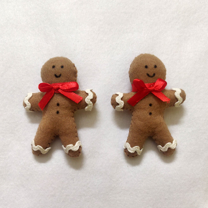 Handmade Personalized Felt Gingerbread Man Christmas Ornament