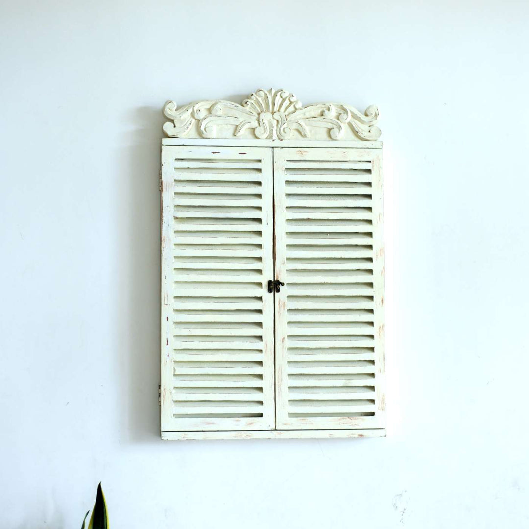 Ornate Carved Window Personalised Distress Finish Pine Wood Nameplate