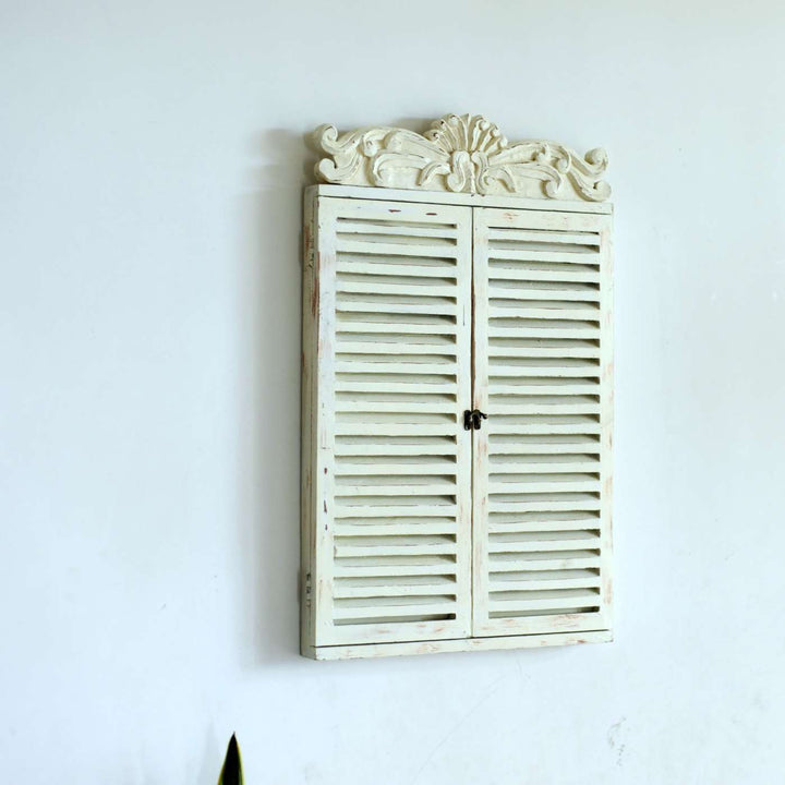 Ornate Carved Window Personalised Distress Finish Pine Wood Nameplate