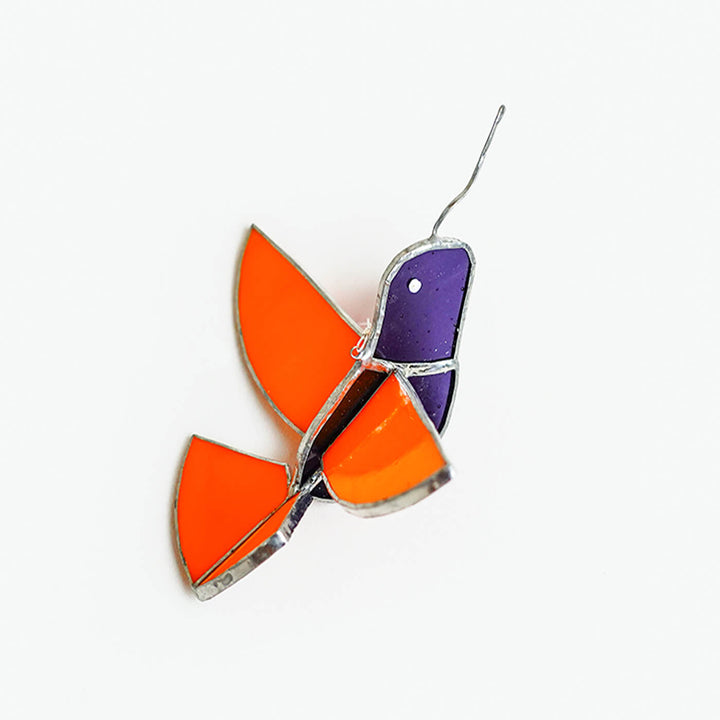 Handcrafted Stained Glass Hanging Suncatcher Bird