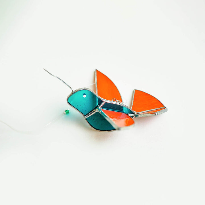 Handcrafted Stained Glass Hanging Suncatcher Bird