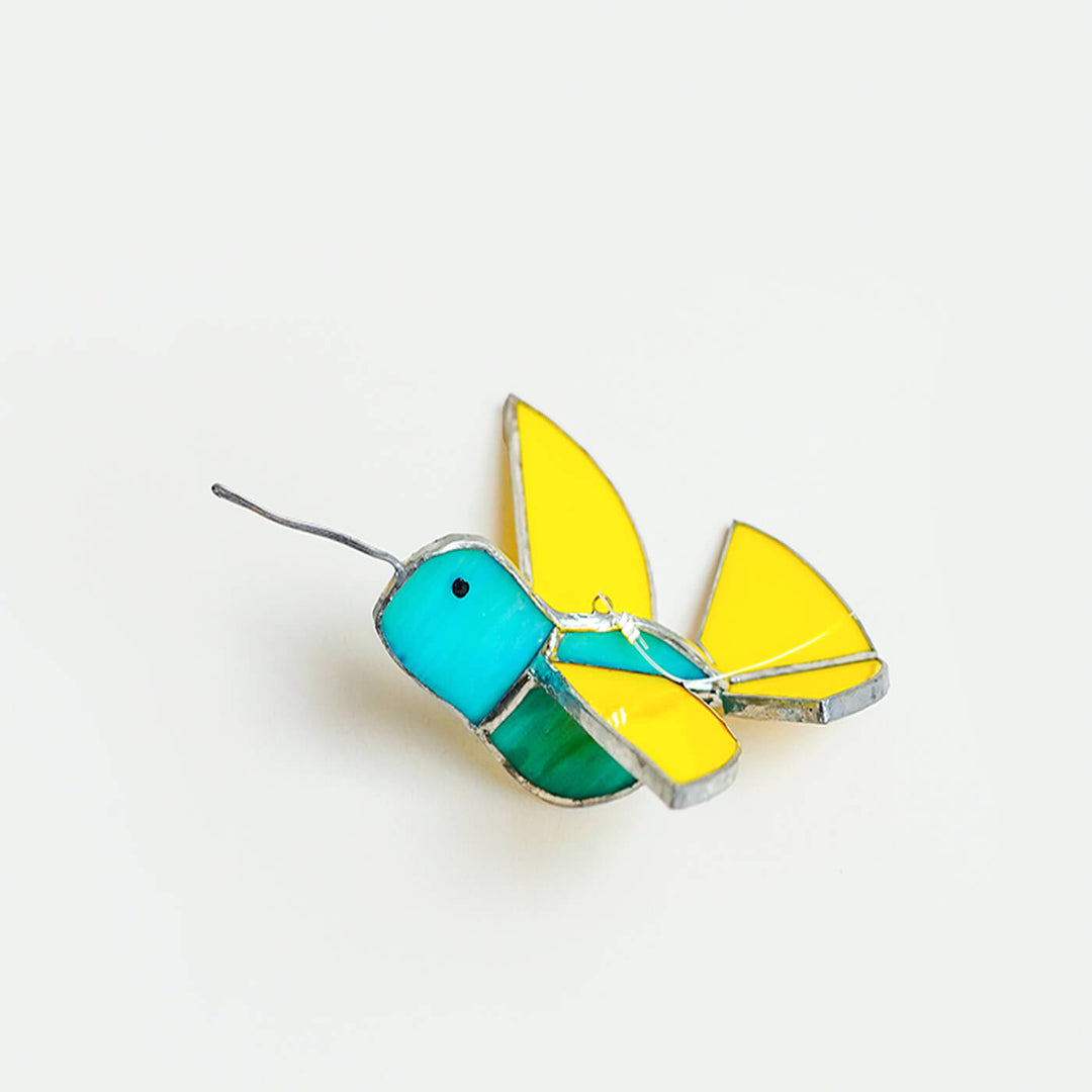 Handcrafted Stained Glass Hanging Suncatcher Bird