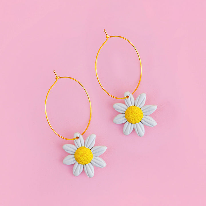 Handmade Clay Dreamy Daisy Earrings