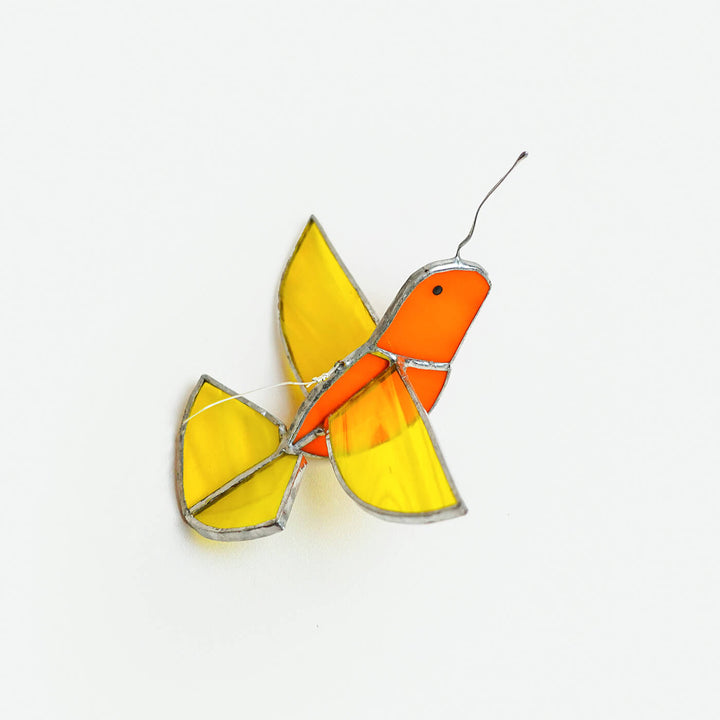 Handcrafted Stained Glass Hanging Suncatcher Bird