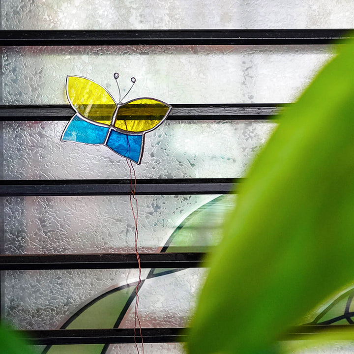 Handcrafted Stained Glass Hanging Suncatcher Butterfly
