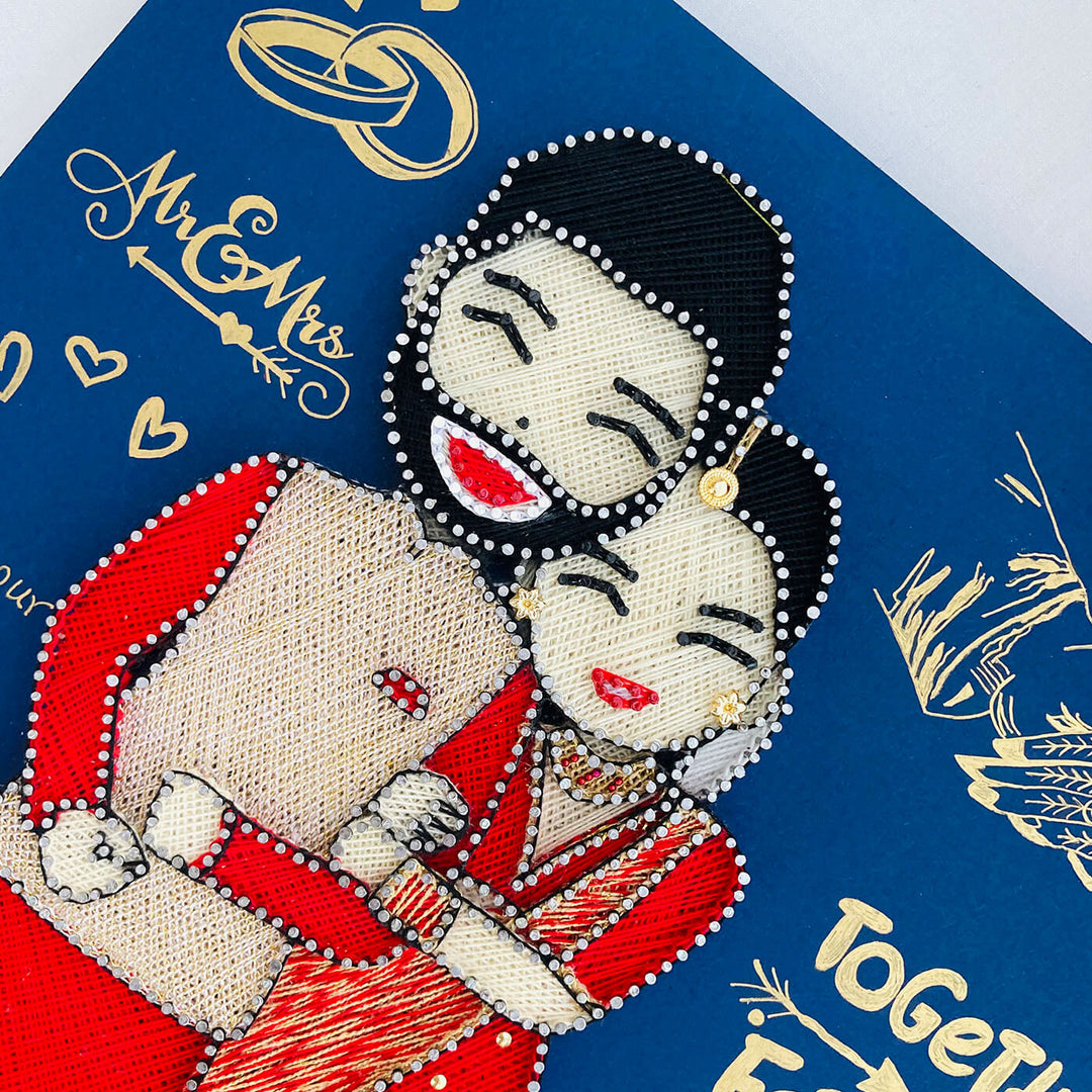 String Art Wedding Couple Personalized Nameplate