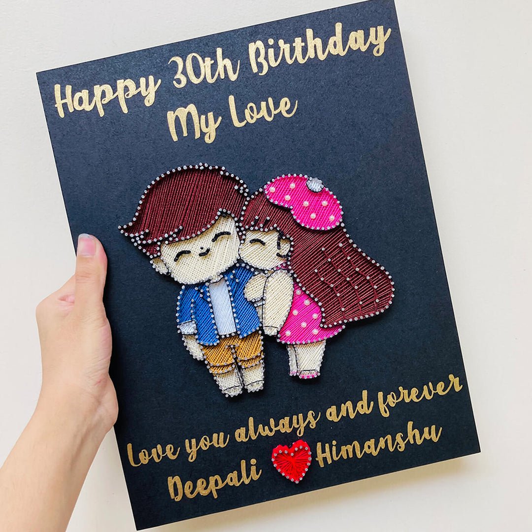 Personalised Birthday String Art Gift Name Plates For Couples 3 - Handheld Personalized Message Display