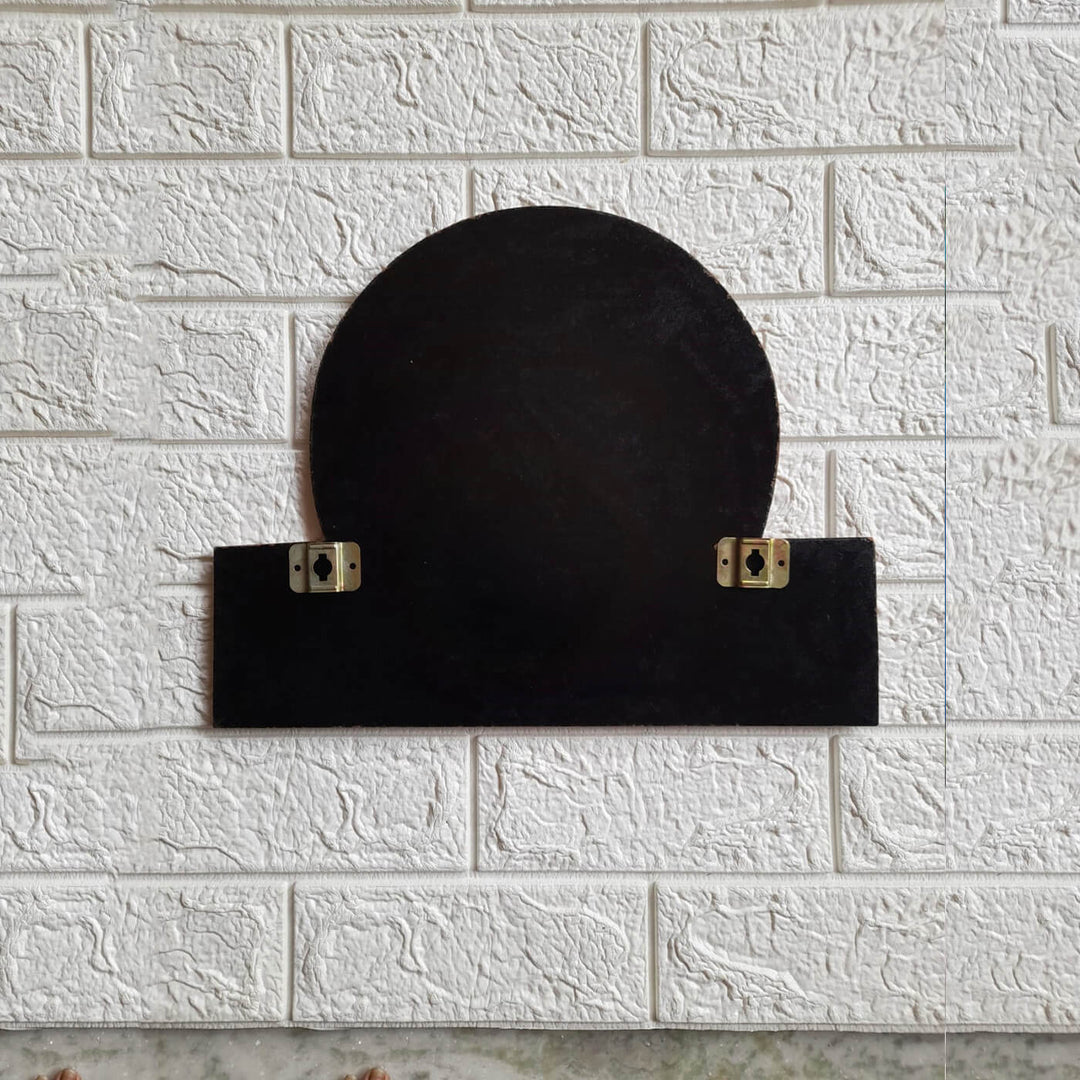 Handcrafted Personalised Floral Themed Name Plate 2 - Back View with Wall Mounts