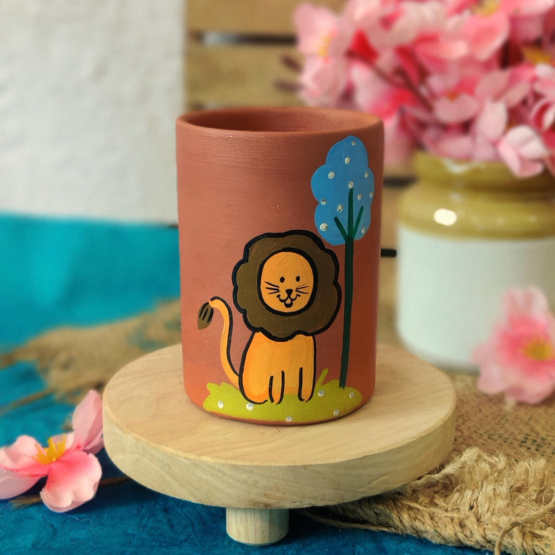 Handpainted Jungle Themed Tumblers for Kids