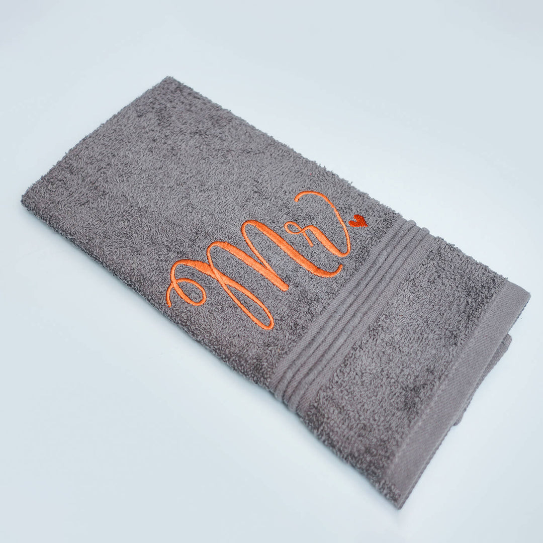 Embroidered Personalized Egyptian Cotton Couple Towel | Set of 4