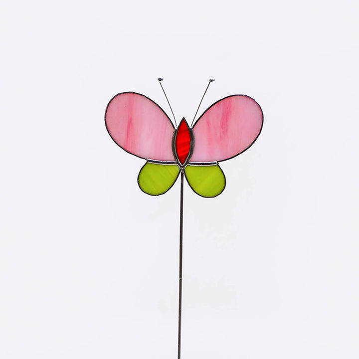 Handcrafted Stained Glass Butterfly Garden Stake