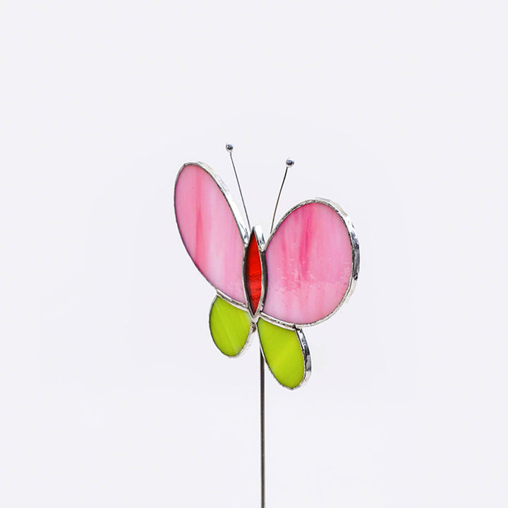 Handcrafted Stained Glass Butterfly Garden Stake