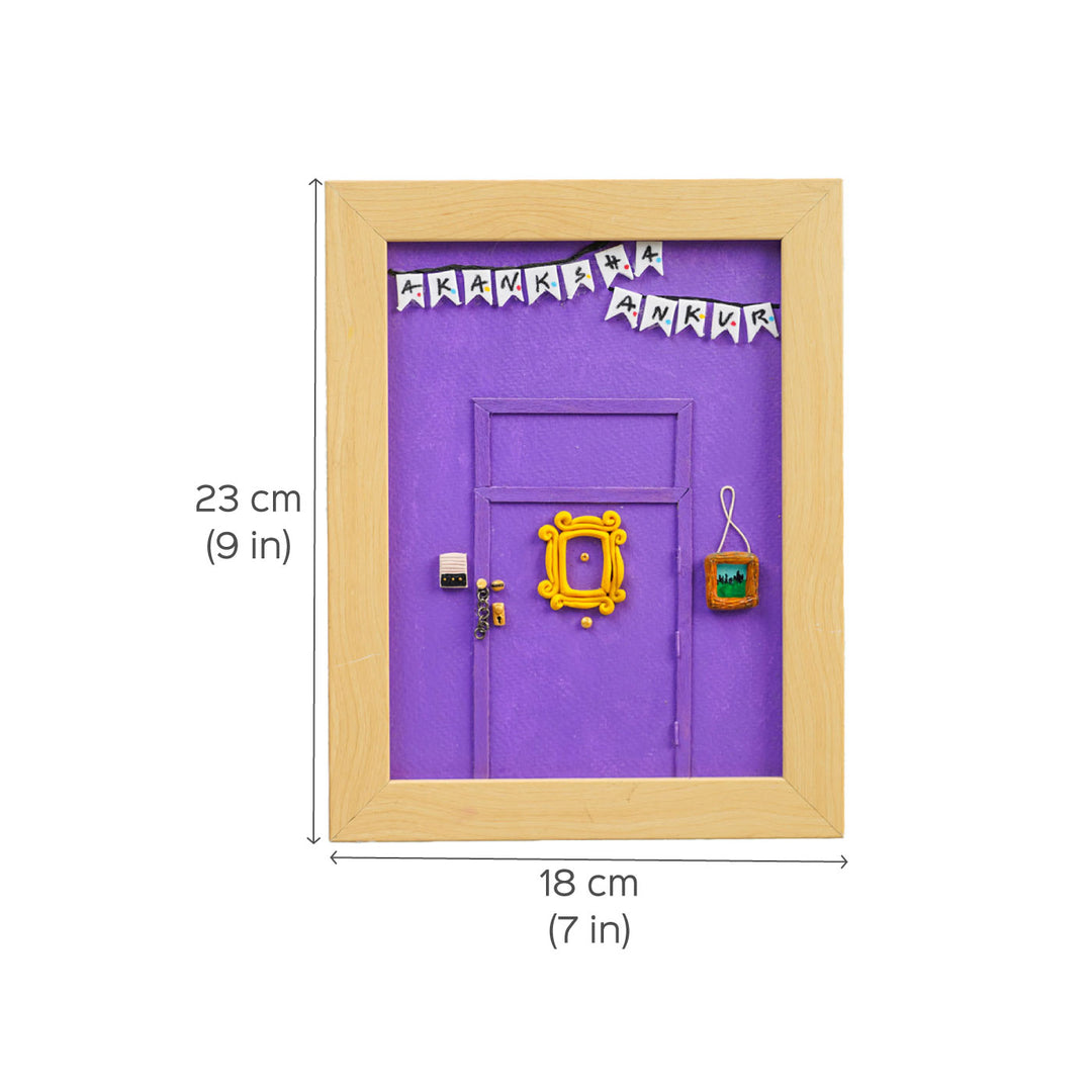 Personalized Clay Friends Frame Wall Hanging For Couple