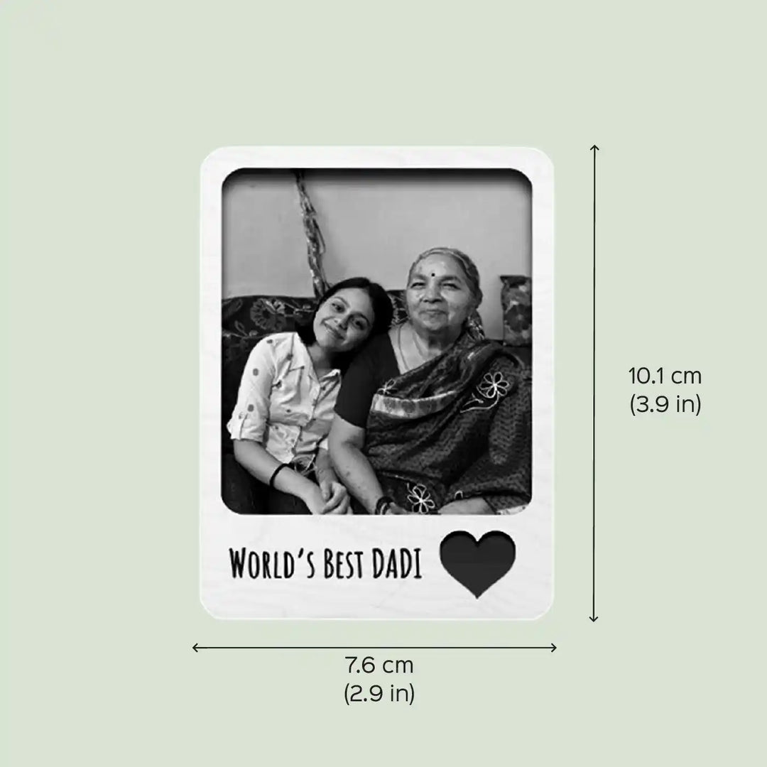 Photo Personalized Handmade Worlds Best Mom Theme Wooden Fridge Magnet | Set Of 3