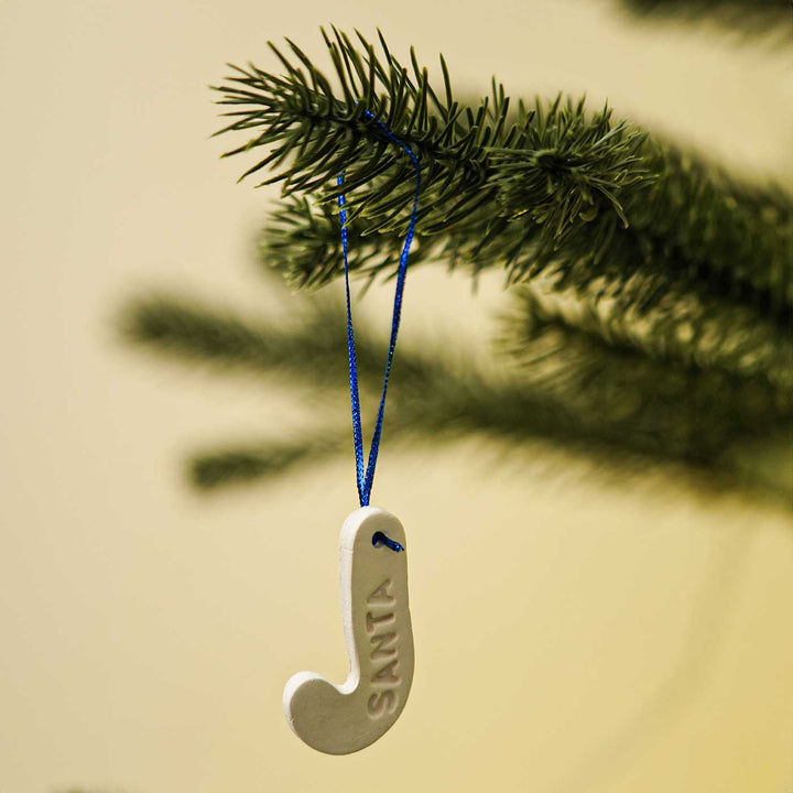Set of 4 | Personalized Candy Embossed Clay Ornament For Christmas Tree Decoration