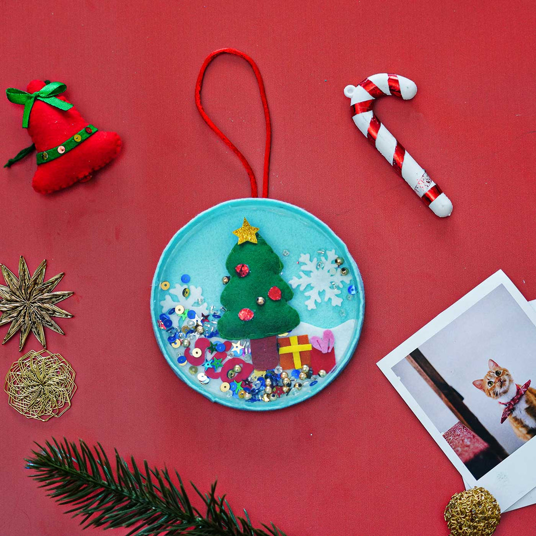 Personalized Xmas Tree Shaker Felt Ornament For Christmas Tree Decoration