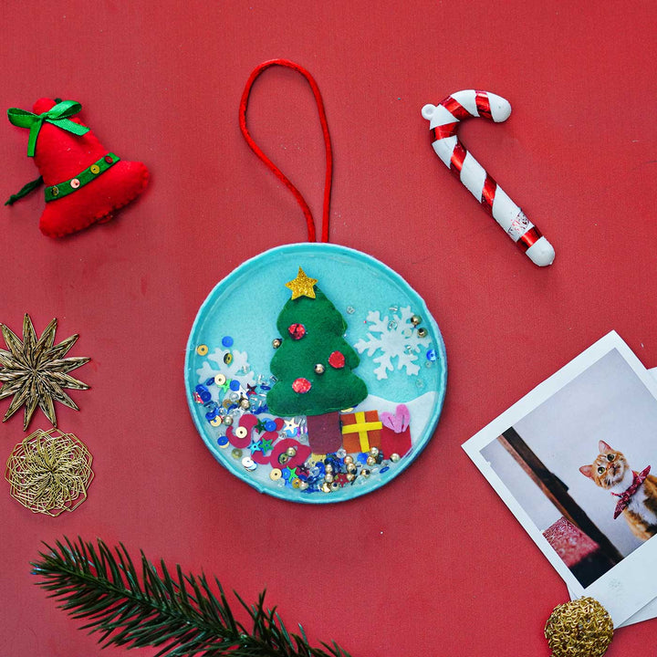 Personalized Xmas Tree Shaker Felt Ornament For Christmas Tree Decoration