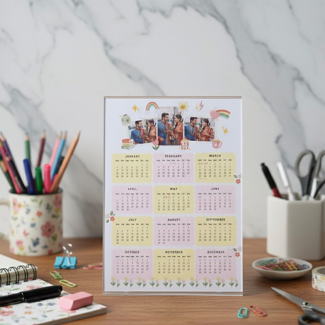 Photo Personalized 2026 Desk Calendar