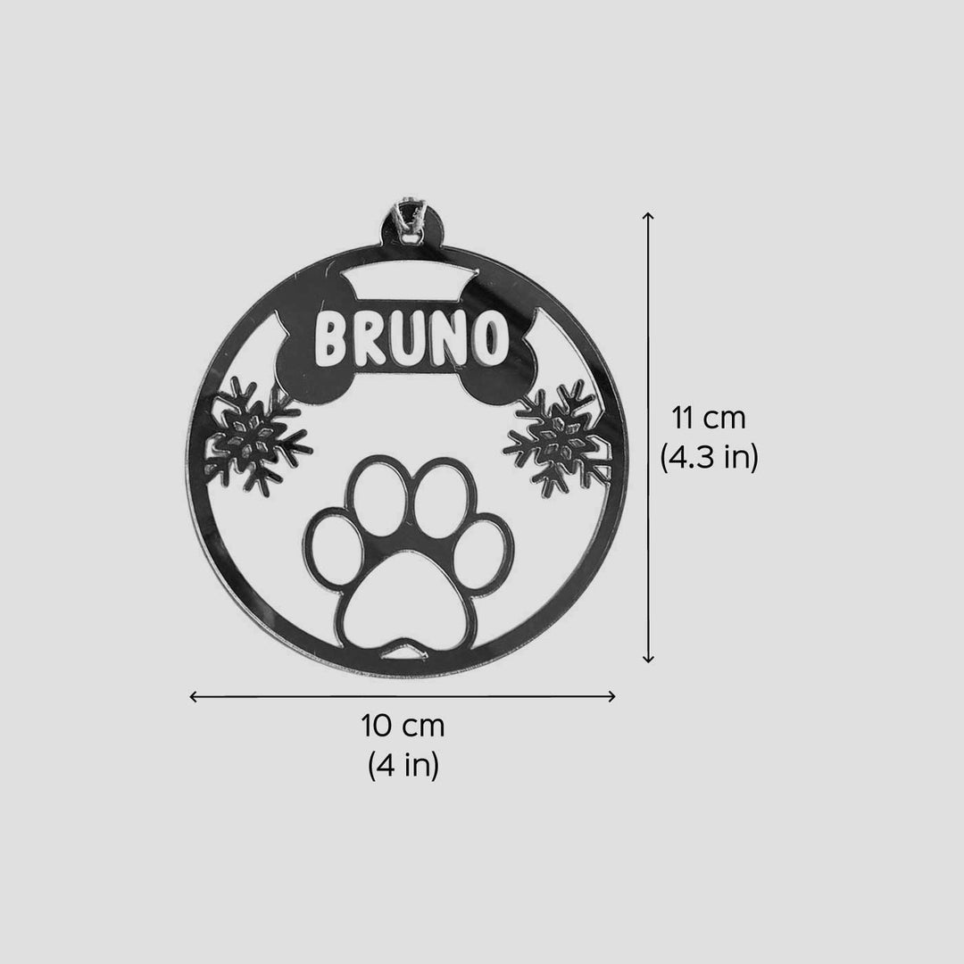 Personalized Pet Paw Acrylic Ornament For Christmas Tree Decoration