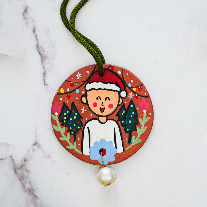Photo Personalized Terracotta Ornament For Christmas Tree Decoration