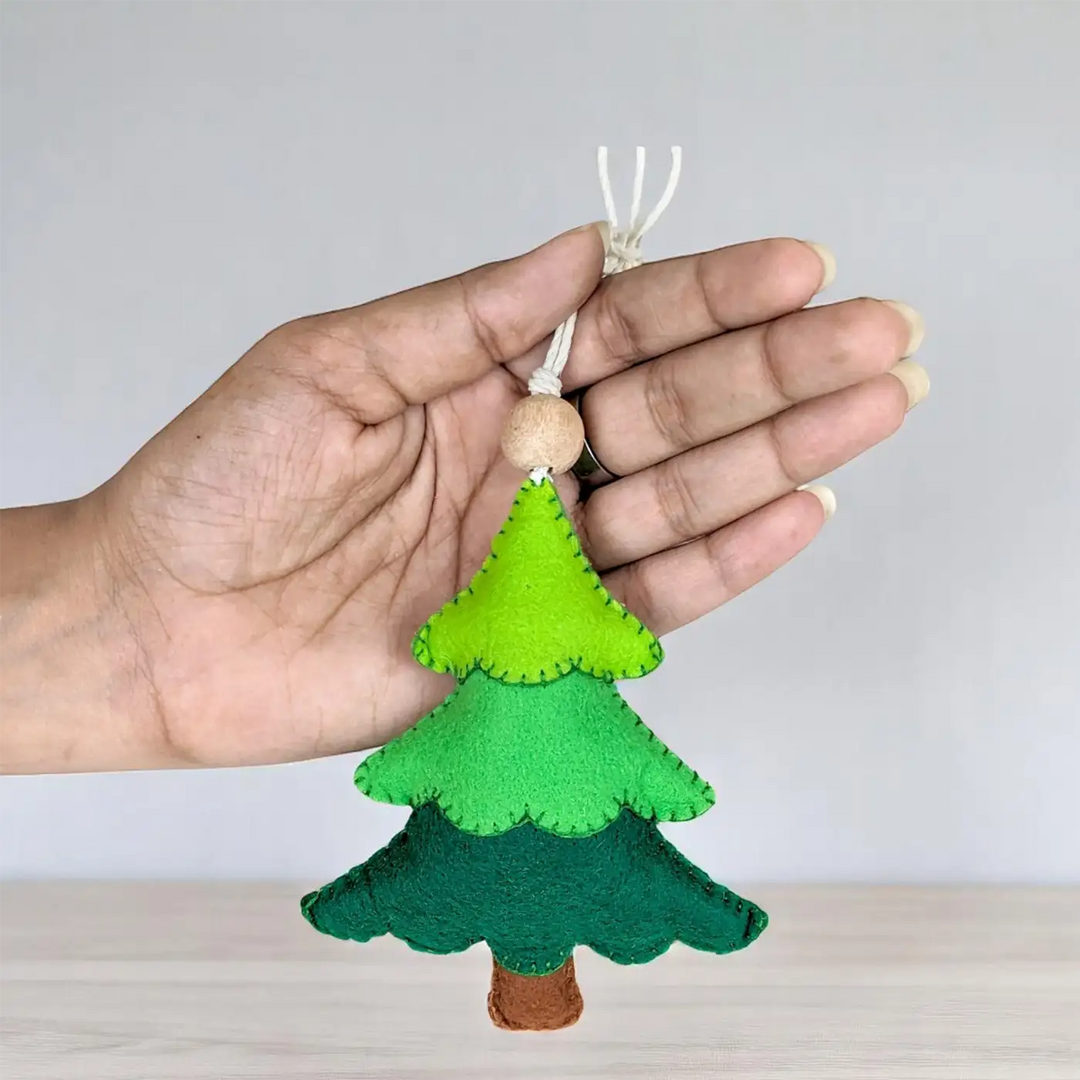 Handmade Pine Tree Felt Hanging For Kids