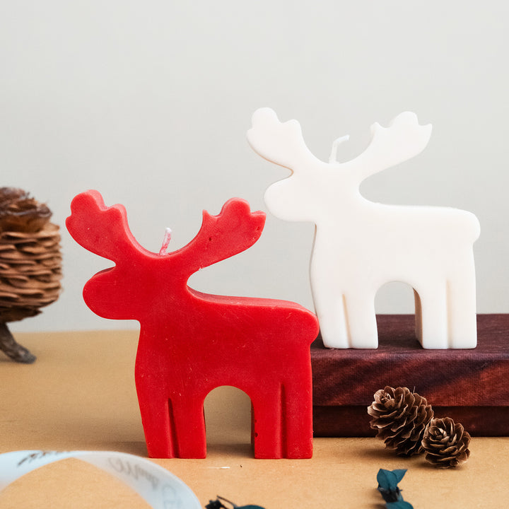 Handmade Reindeer Candle For Christmas Decoration