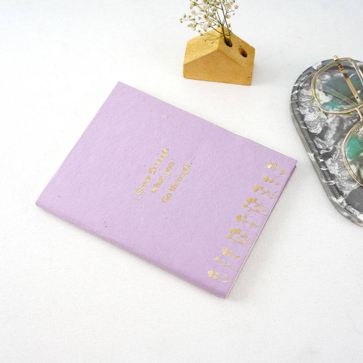 Handcrafted Metal Inscripted Notebook I A5, 70 Blank Pages, 100 GSM