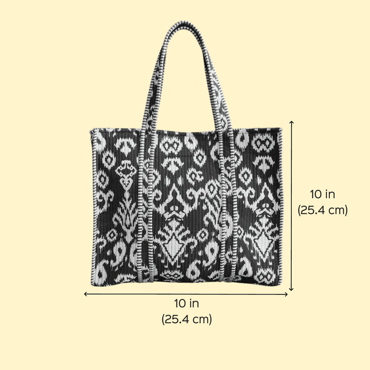 Handmade Red Indie Festive Cotton Tote Bag