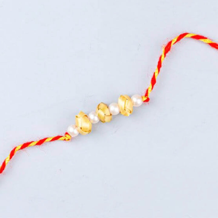 Ecofriendly Bamboo Rakhi With Roli Chawal 4 - Single Rakhi Front View