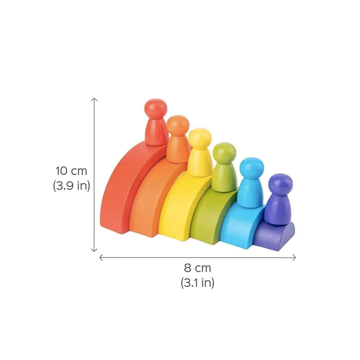 Rainbow Stacking Blocks Toy Set