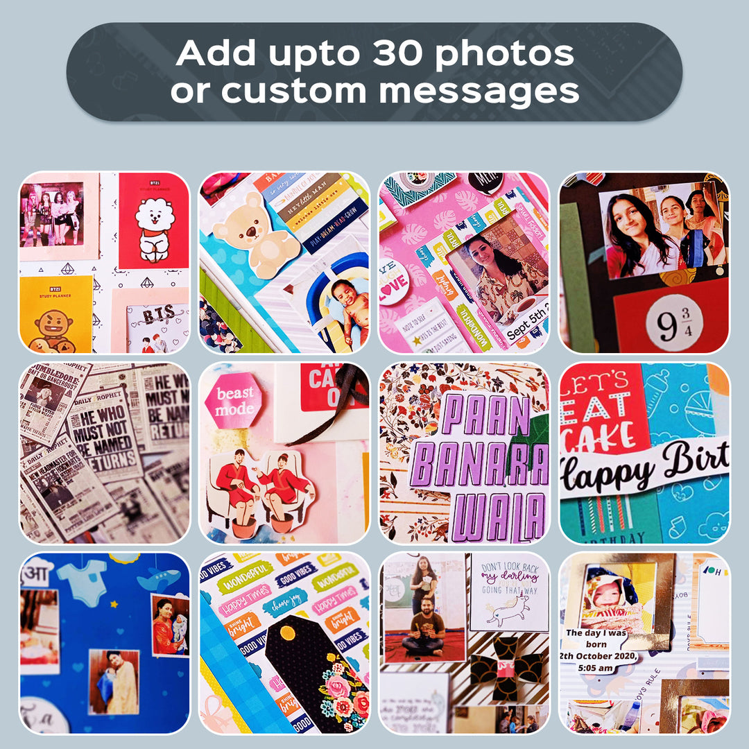 Handcrafted Gryffindor Harry Potter Themed Scrapbook Personalized With Your Photos & Messages