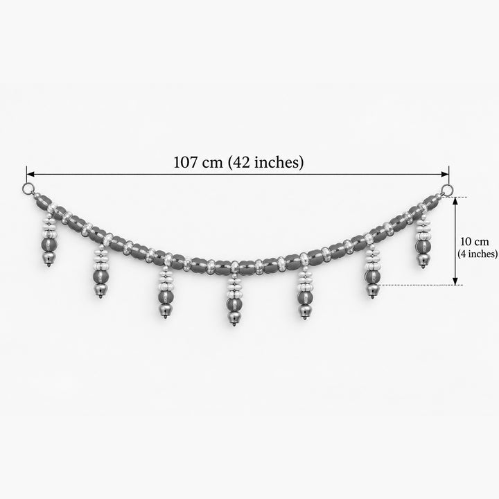 42 In | Handmade Mouli Thread Toran with Ghungroo Bell Detailing