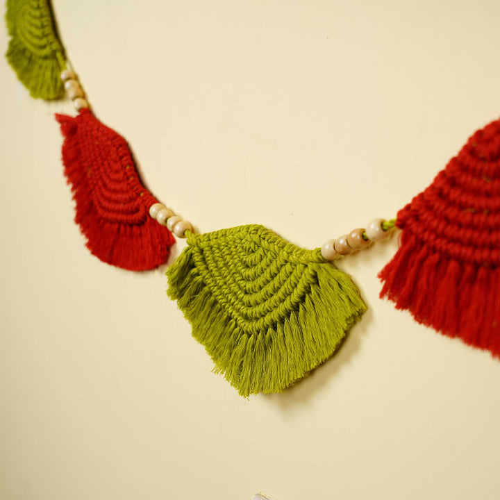 45 In | Handcrafted Shell Pattern Macrame Door Toran
