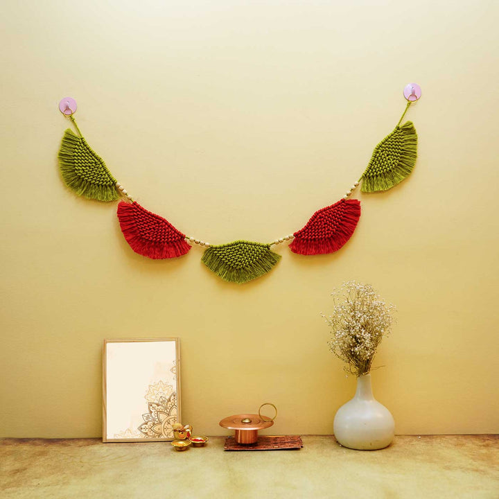 45 In | Handcrafted Shell Pattern Macrame Door Toran