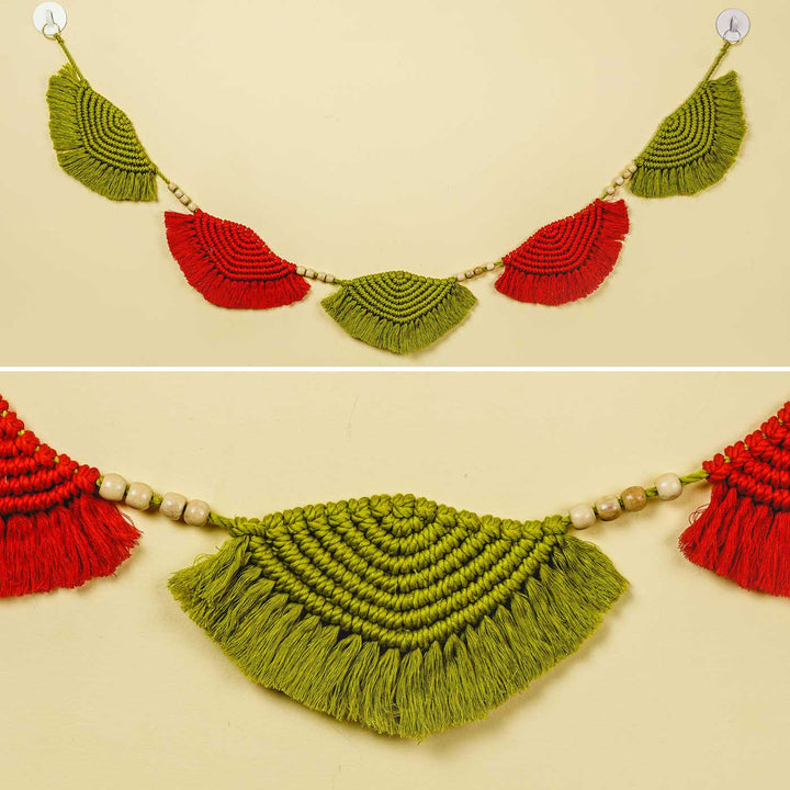 45 In | Handcrafted Shell Pattern Macrame Door Toran