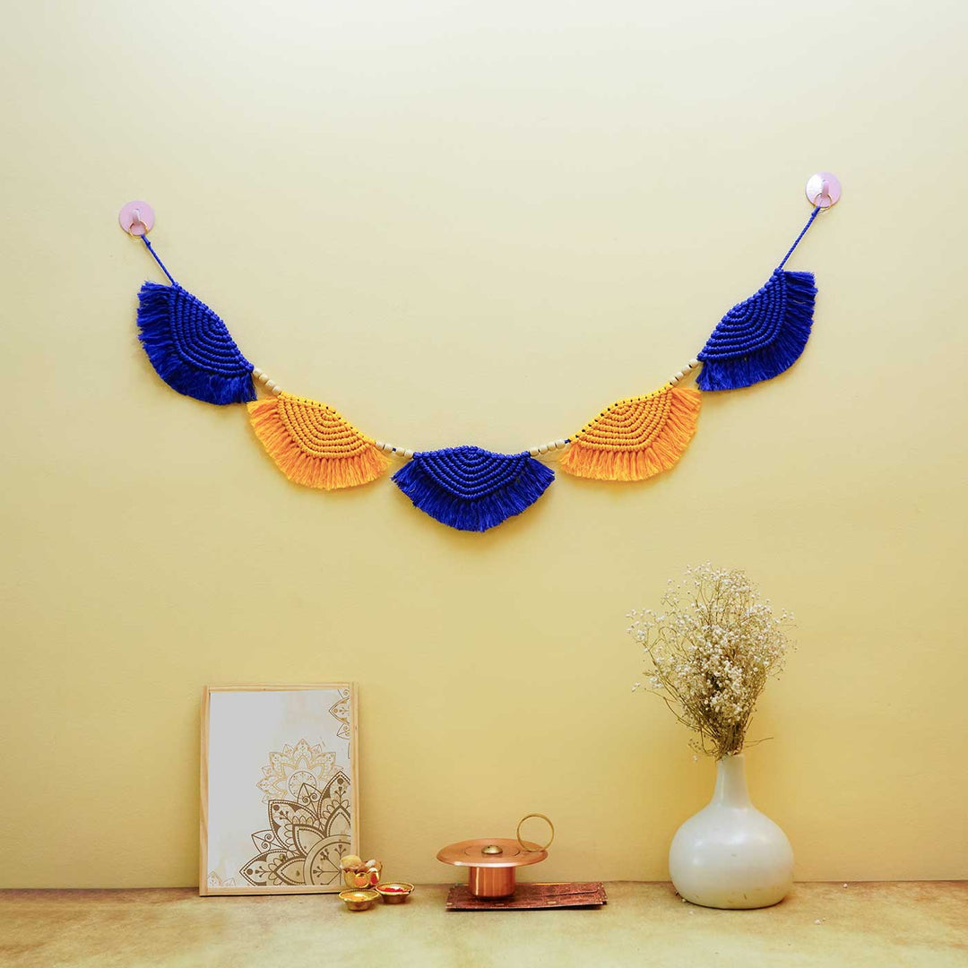 45 In | Handcrafted Shell Pattern Macrame Door Toran