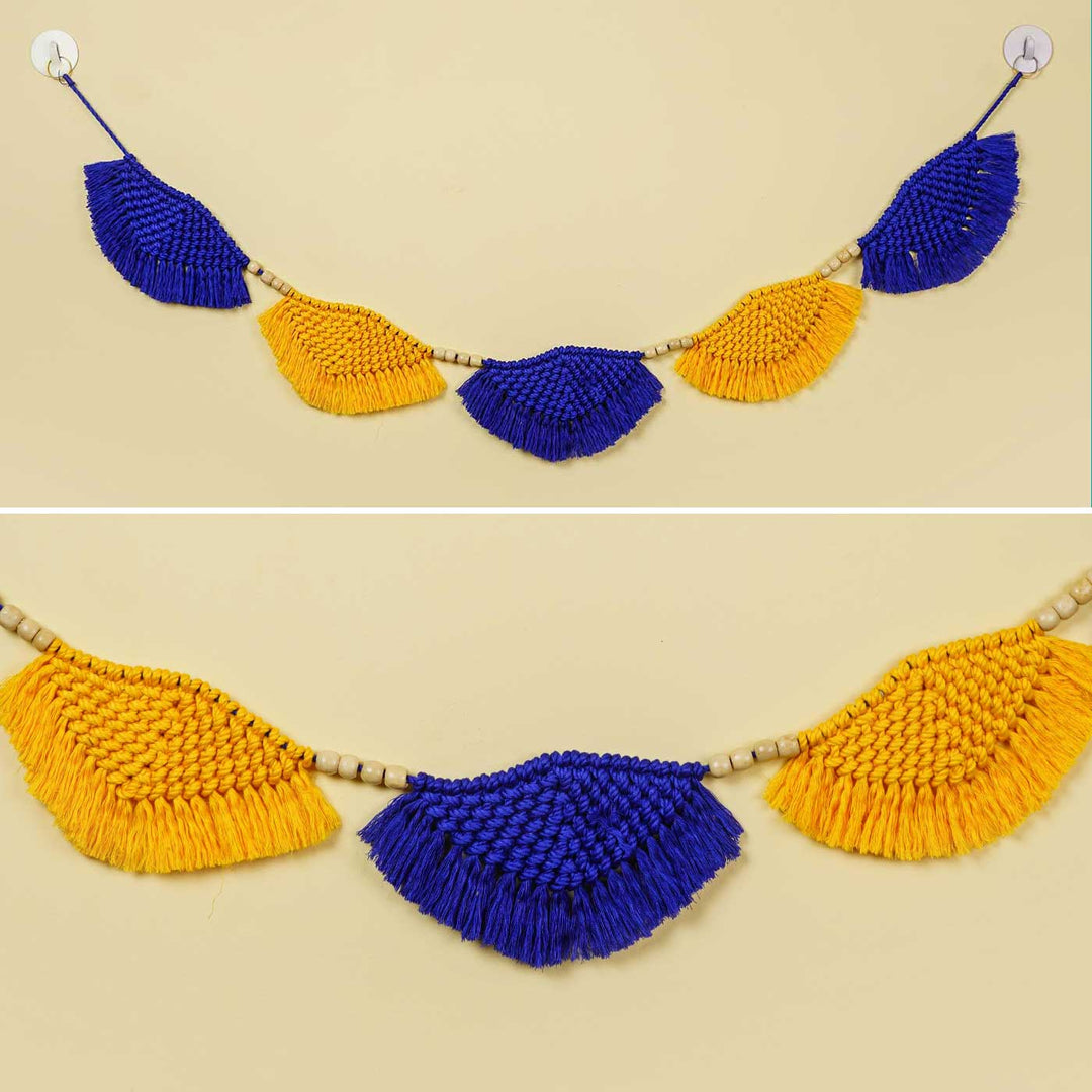 45 In | Handcrafted Shell Pattern Macrame Door Toran
