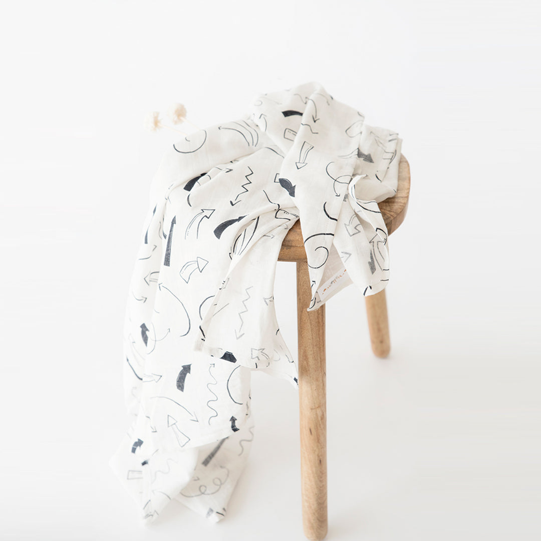 2 Pc | Premium Doodle Space Theme Swaddle | 0-4 Years