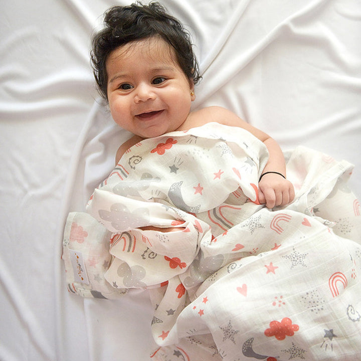 Ultra-Soft Rainbow Theme Swaddle for Kids | 0-4 Years