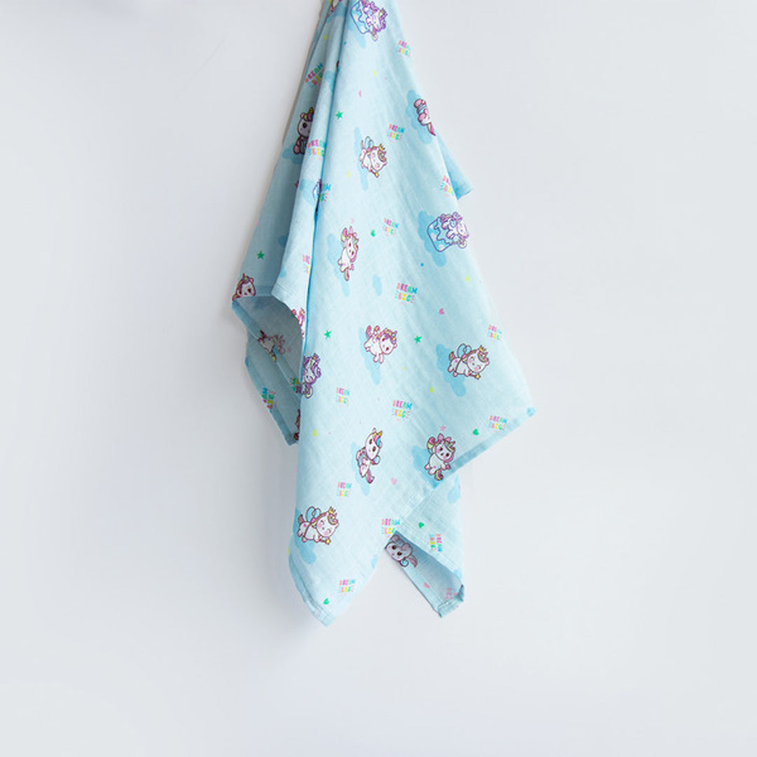 Ultra-Soft Unicorn Theme Muslin Baby Swaddle |  0-4 Years