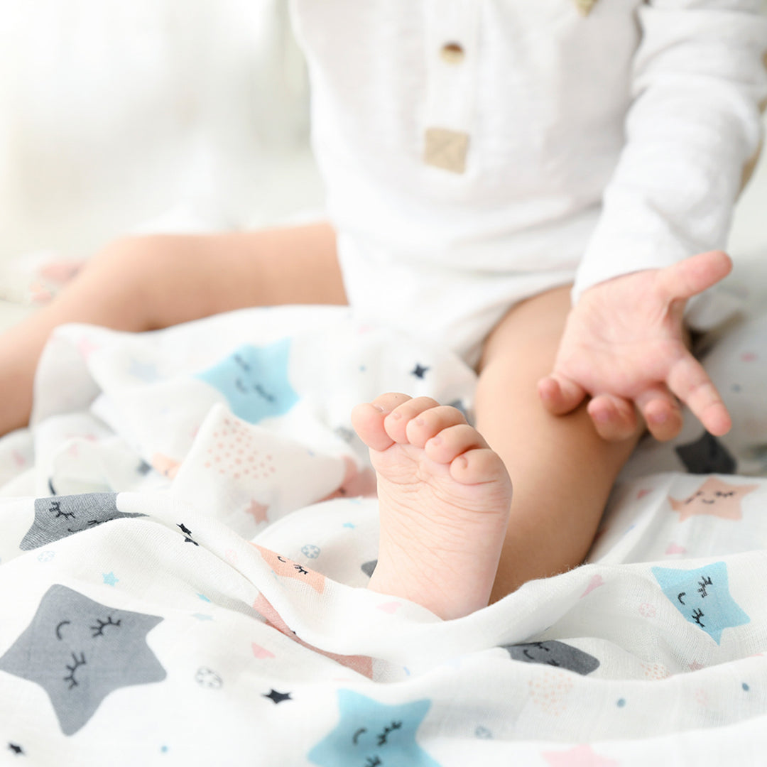 2 Pc | Premium Twinkly Stars & Fairy Dust Swaddle Set | 0-4 Years