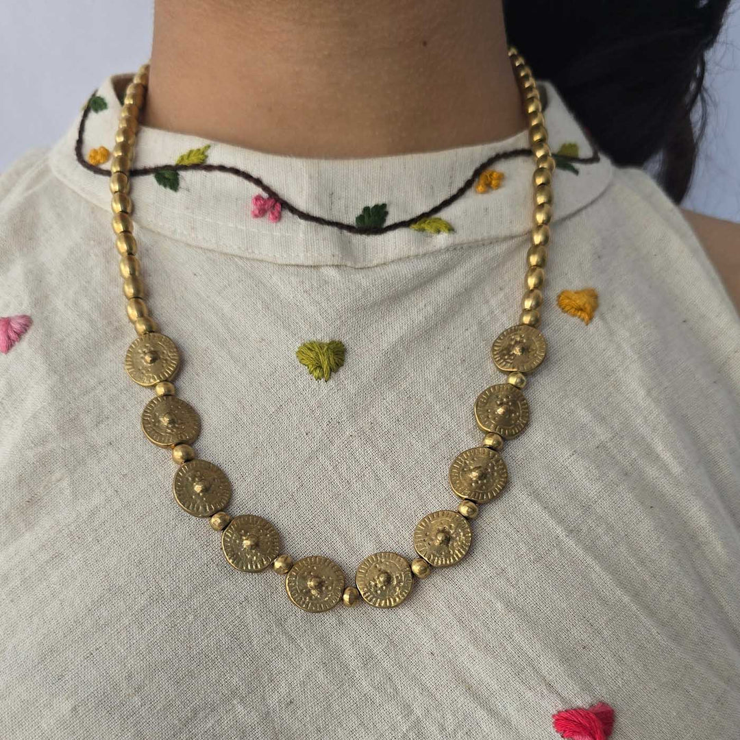 Handmade Saisha Brass Necklace