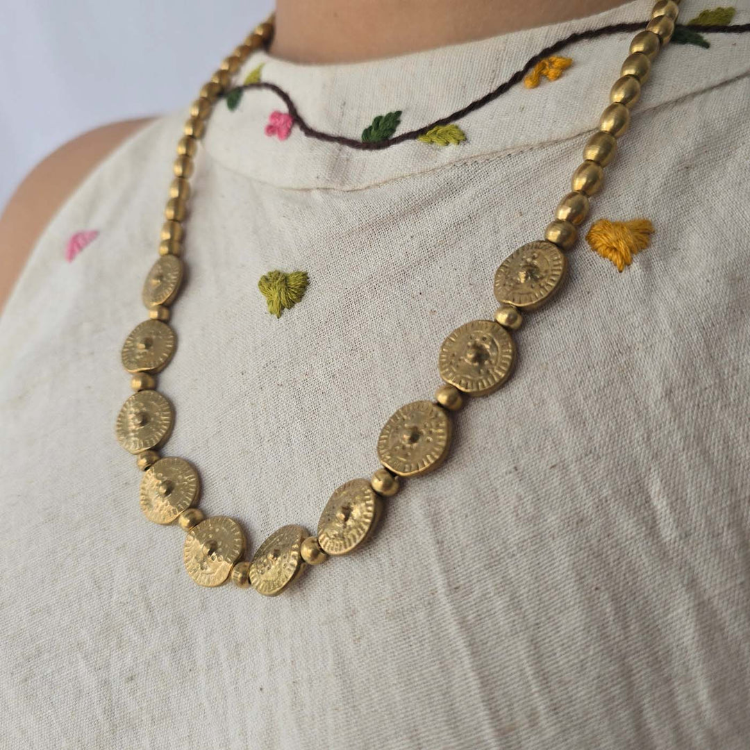 Handmade Saisha Brass Necklace