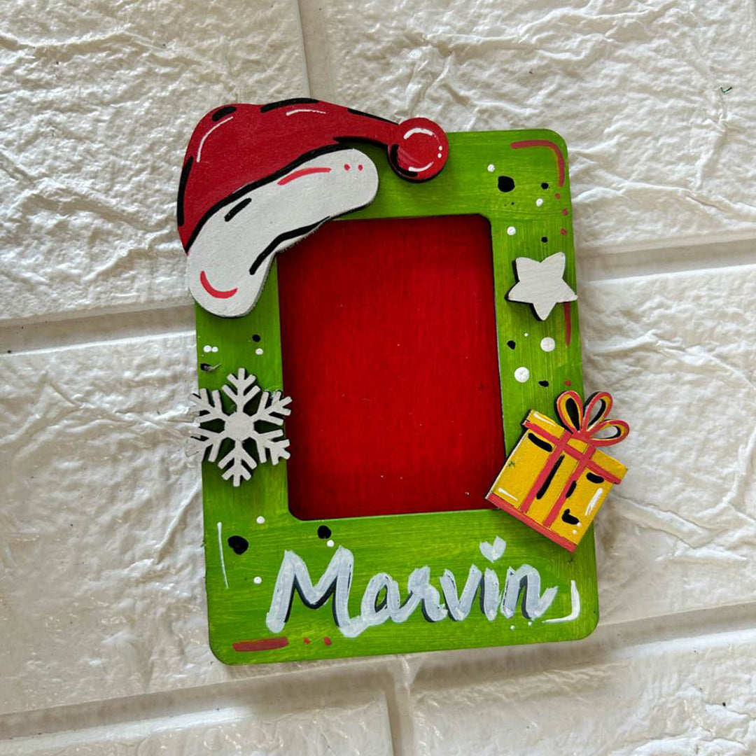 Personalized Hand-Painted Christmas Theme MDF Wood Fridge Magnet