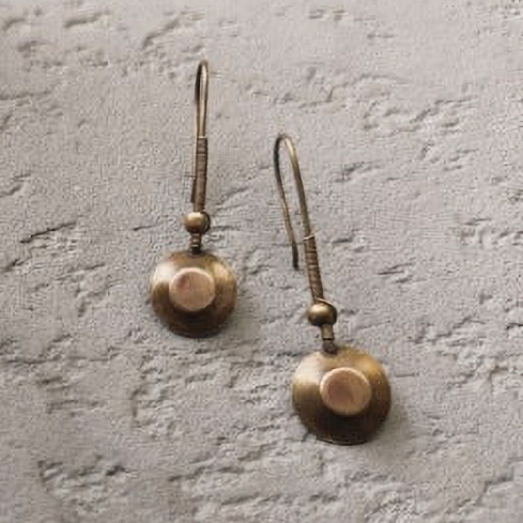 Contemporary Shield Hooks Earrings
