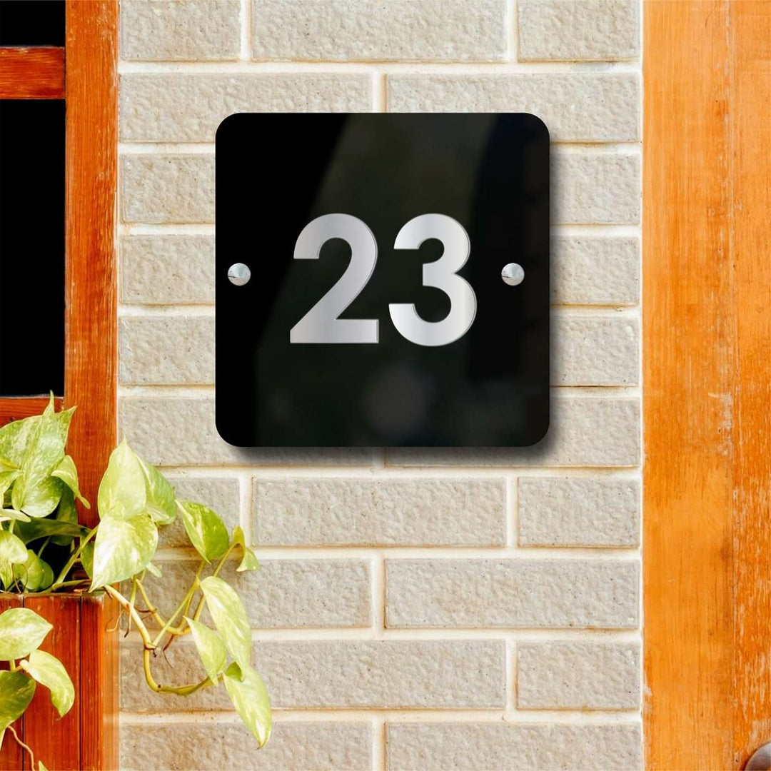 Personalized Black Square Acrylic Name Plate