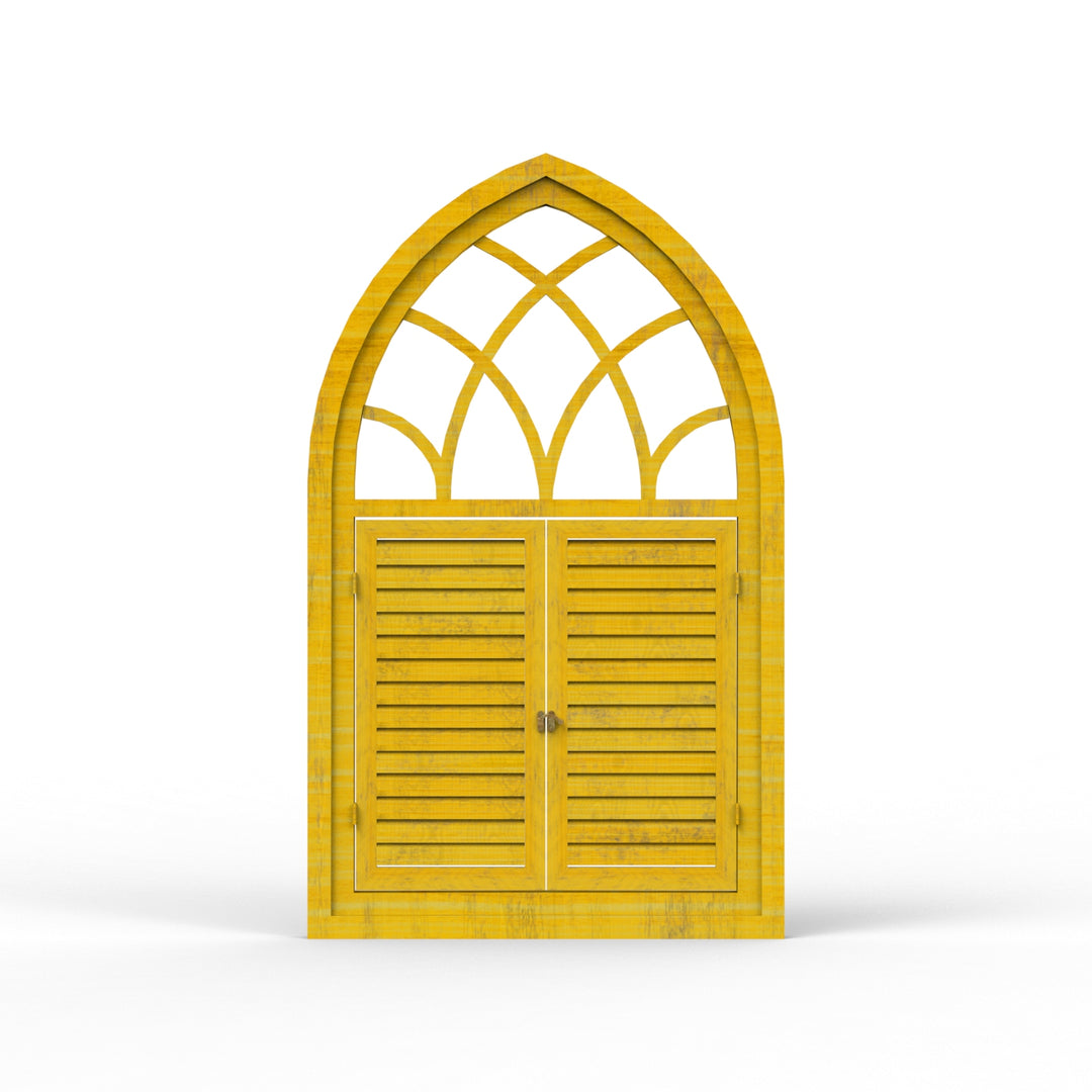 Fusion Triangle Wooden Window Frame - Distress Finish