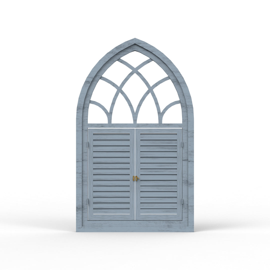Fusion Triangle Wooden Window Frame - Distress Finish