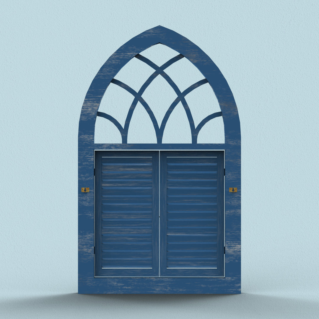 Fusion Triangle Wooden Window Frame - Distress Finish