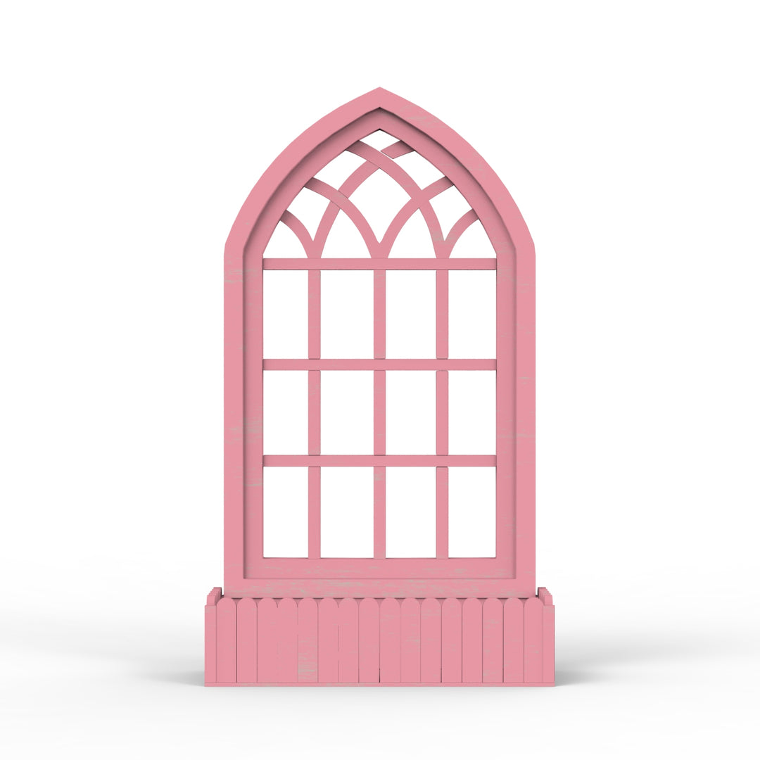 Arched Triangle Wooden Basket Frame - Distress Finish